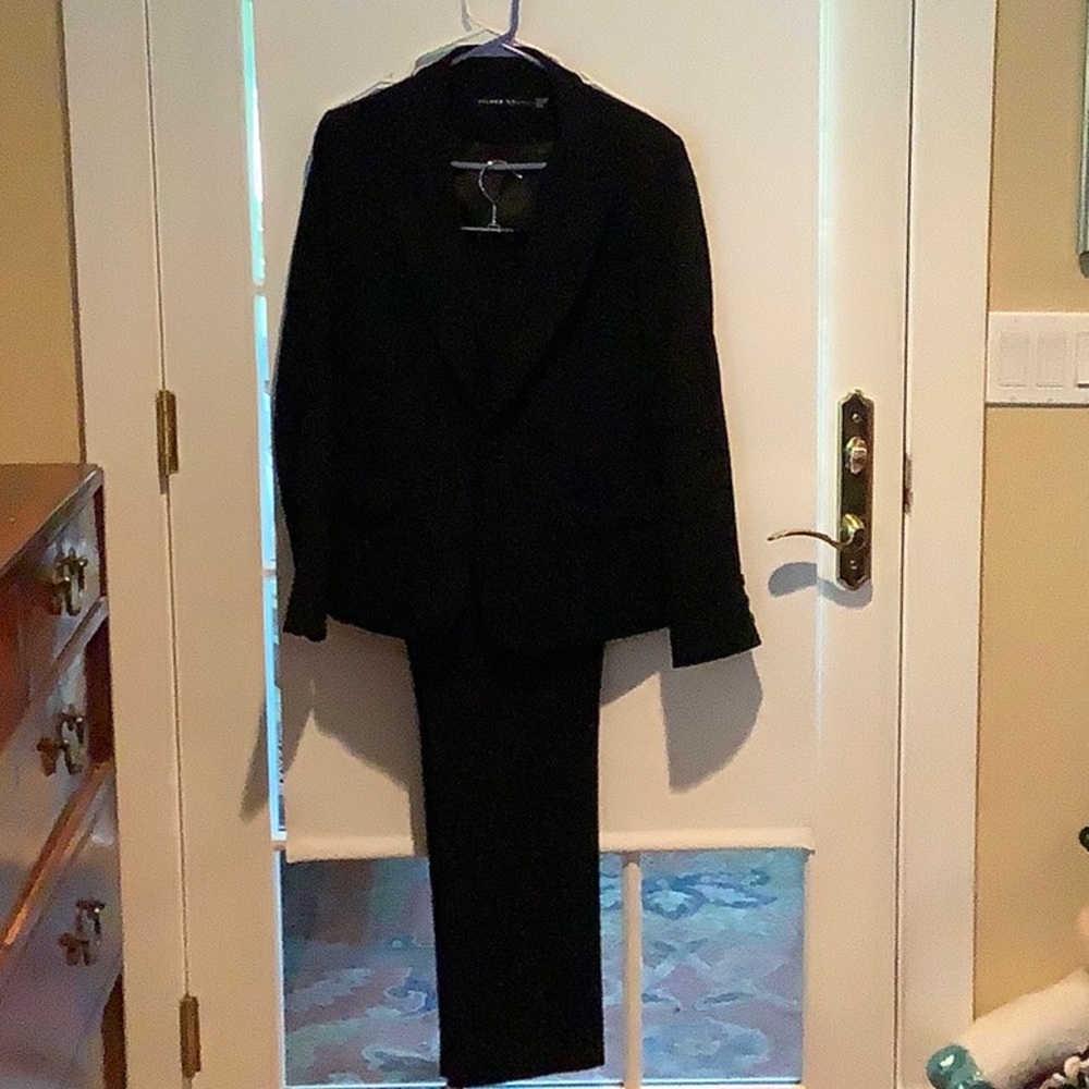 Black pant suit by Ivanka Trump